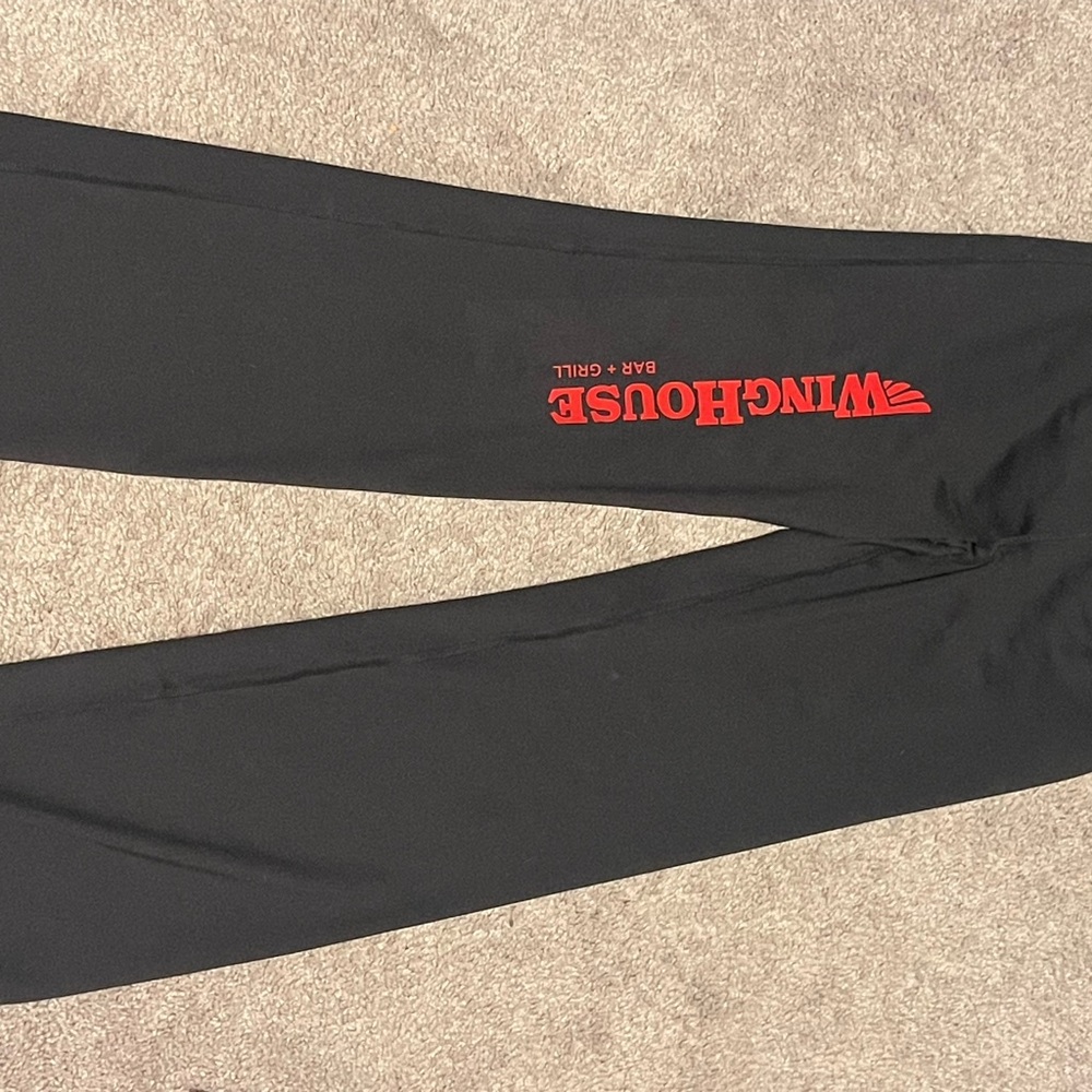 WingHouse Black Sweatpants with Red Logo